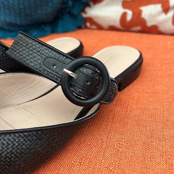 SOMETHING NAVY Woven Strap Buckle Strap Mules in Black - Picture 4 of 9